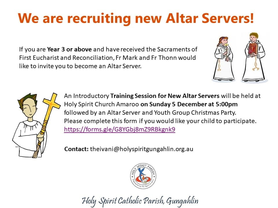 application letter to join altar server